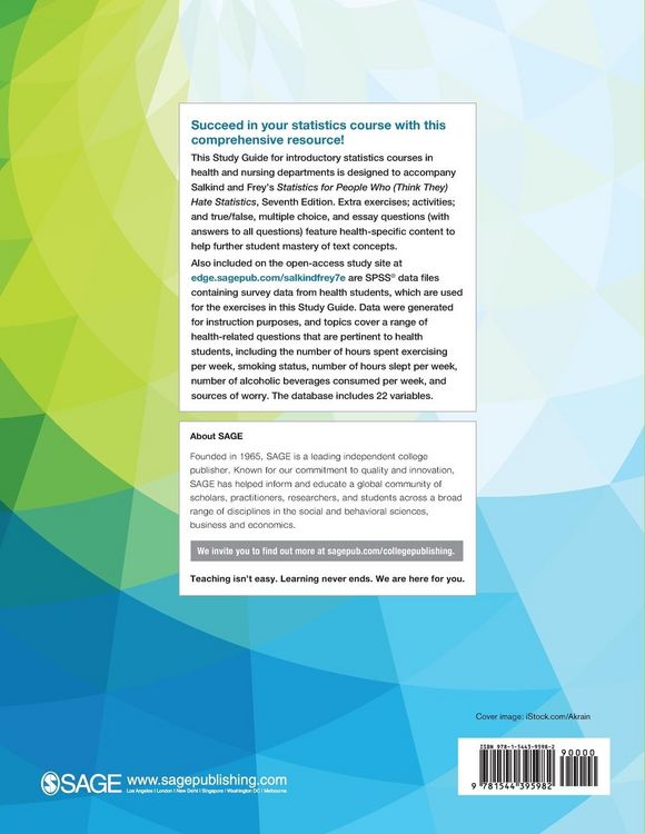 Produktbild: Study Guide for Health & Nursing to Accompany Salkind & Frey's Statistics for People Who (Think They) Hate Statistics