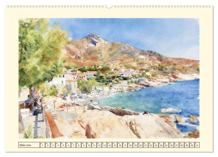 Produktbild: Elba - Insel imToskanischen Archipel (hochwertiger Premium Wandkalender 2026 DIN A2 quer), Kunstdruck in Hochglanz