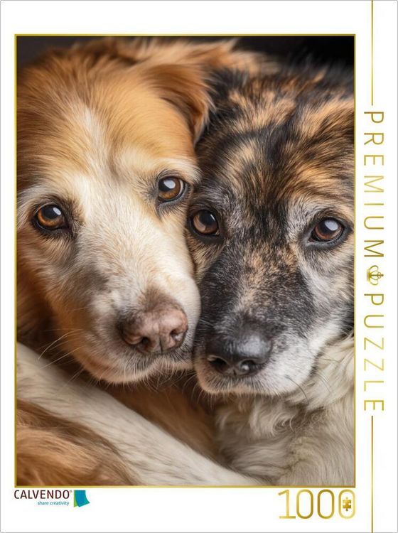 Produktbild: CALVENDO Puzzle Ein Herz. Vier Pfoten. F&uuml;r immer | 1000 Teile Lege-Gr&ouml;&szlig;e 64x48cm Foto-Puzzle f&uuml;r gl&uuml;ckliche Stunden