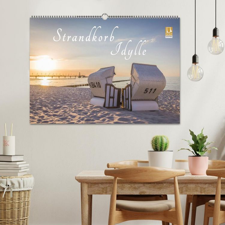 Produktbild: Strandkorb Idylle (Wandkalender 2026 DIN A2 quer), CALVENDO Monatskalender