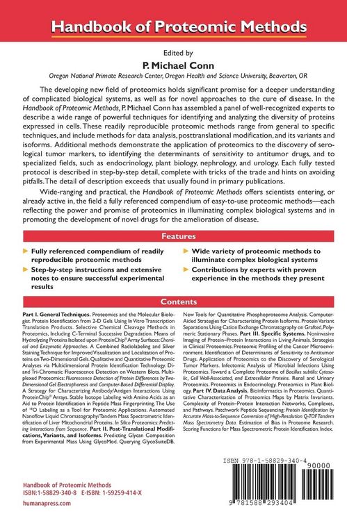 Produktbild: Handbook of Proteomic Methods