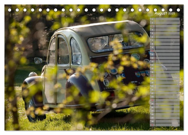 Produktbild: Kultautomobil Ente Citro&euml;n 2CV (Tischkalender 2025 DIN A5 quer), CALVENDO Monatskalender