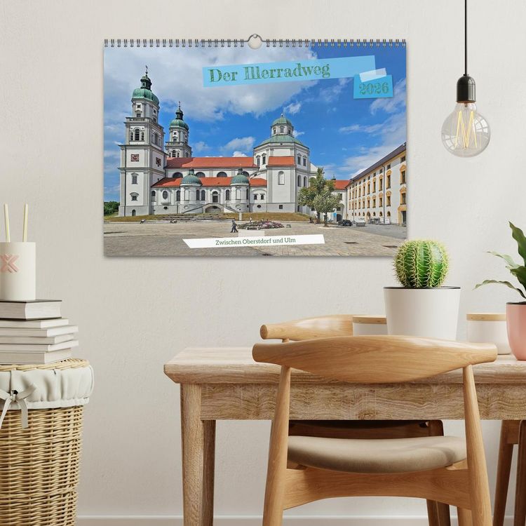 Produktbild: Der Illerradweg zwischen Oberstdorf und Ulm (Wandkalender 2026 DIN A3 quer), CALVENDO Monatskalender