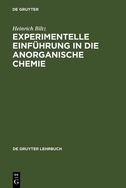 Produktbild: Experimentelle Einf&uuml;hrung in die Anorganische Chemie
