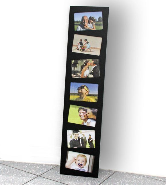 Produktbild: Bilderrahmen Holz, schwarz, f&uuml;r 7 Fotos