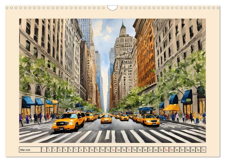 Produktbild: Sightseeing New York (Wandkalender 2026 DIN A3 quer), CALVENDO Monatskalender