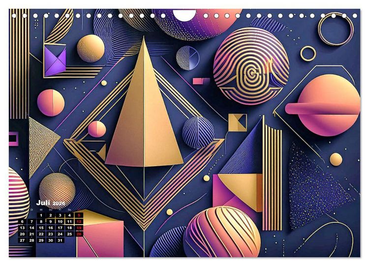 Produktbild: Objektharmonien (Wandkalender 2026 DIN A4 quer), CALVENDO Monatskalender