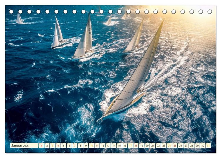 Produktbild: Segeln - sch&ouml;ne Momente (Tischkalender 2026 DIN A5 quer), CALVENDO Monatskalender