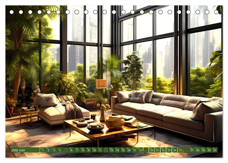 Produktbild: Nature Feeling - Urban Jungle (Desk Calendar 2026 DIN A5 landscape), CALVENDO 12 Month DeskCalendar