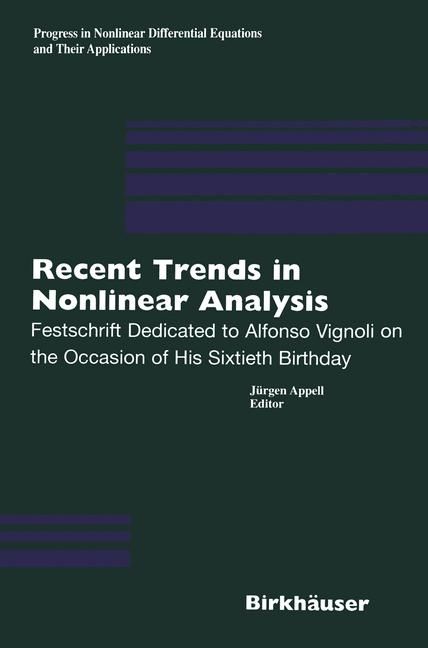Produktbild: Recent Trends in Nonlinear Analysis