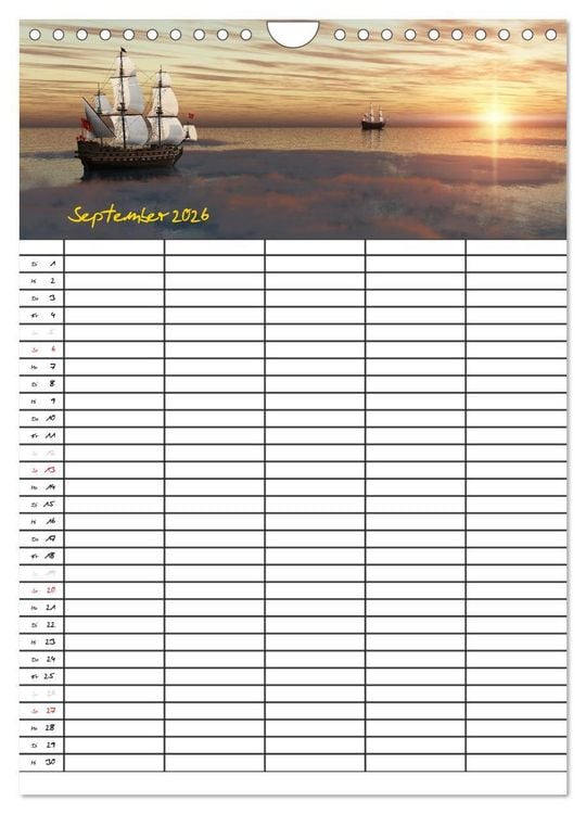 Produktbild: Familienplaner mit sch&ouml;nen Landschaftsbildern (Wandkalender 2026 DIN A4 hoch), CALVENDO Monatskalender