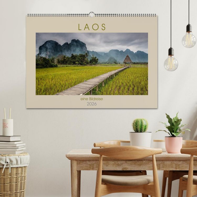 Produktbild: Laos - eine Bildreise (Wandkalender 2026 DIN A2 quer), CALVENDO Monatskalender