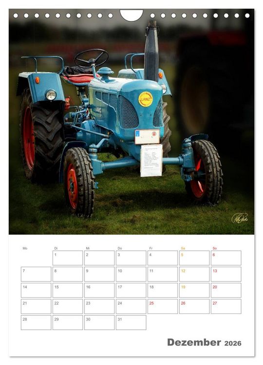 Produktbild: Oldtimer - mein Trecker (Wandkalender 2026 DIN A4 hoch), CALVENDO Monatskalender