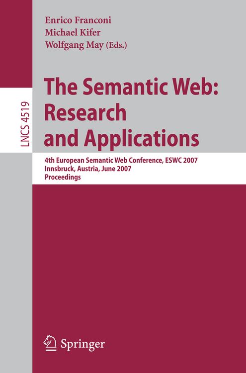 Produktbild: The Semantic Web: Research and Applications