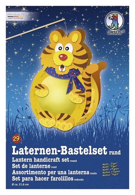 Produktbild: URSUS Laternenzeit Laternen-Bastelset rund Tiger