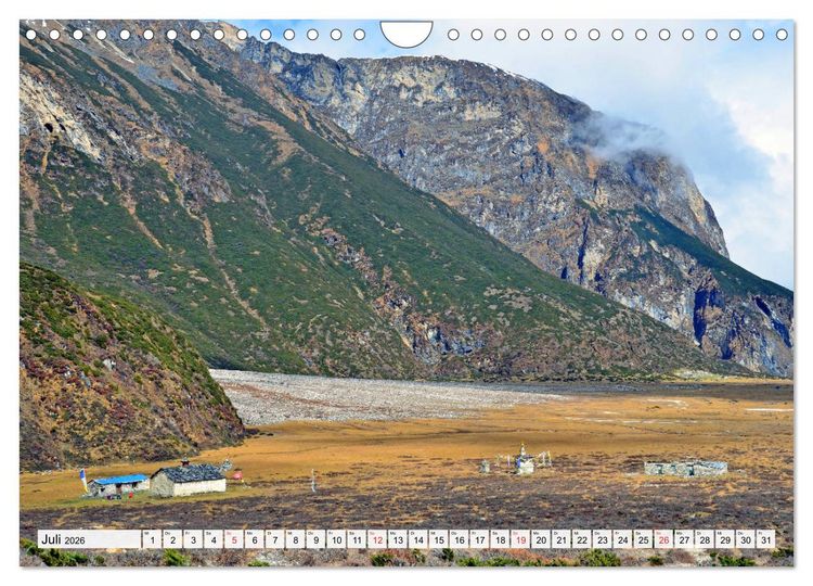 Produktbild: NEPAL, die Umrundung des Manaslu (Wandkalender 2026 DIN A4 quer), CALVENDO Monatskalender