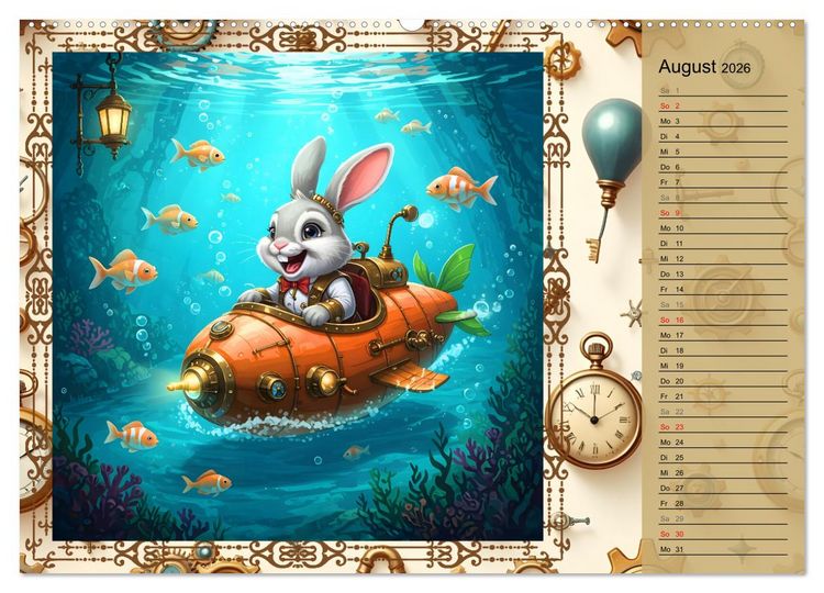 Produktbild: Hopp, Hopp durchs Zahnradland (Wandkalender 2026 DIN A2 quer), CALVENDO Monatskalender