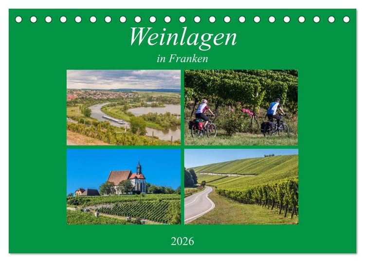 Produktbild: Weinlagen in Franken (Tischkalender 2026 DIN A5 quer), CALVENDO Monatskalender