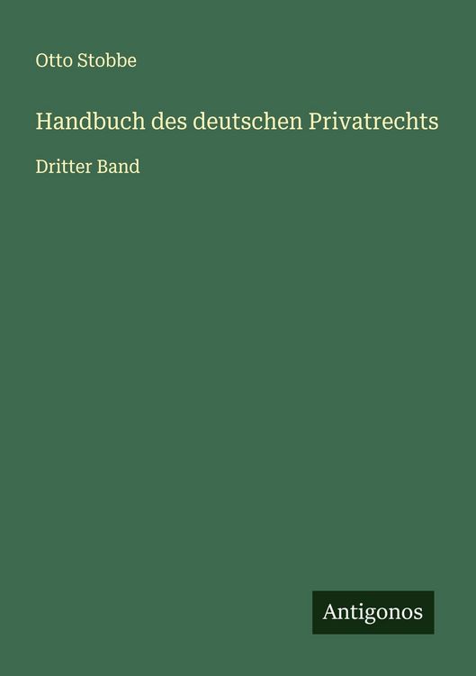 Produktbild: Handbuch des deutschen Privatrechts