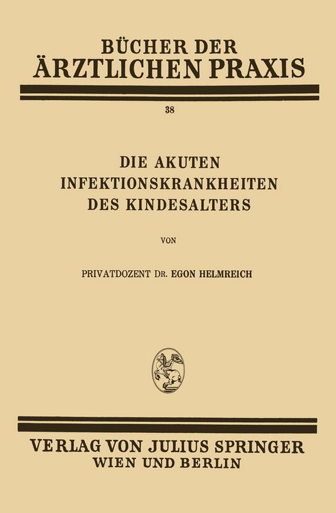 Produktbild: Die Akuten Infektionskrankheiten des Kindesalters