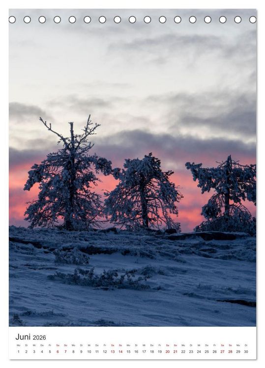 Produktbild: Winter in Lappland - Bezaubernde Sch&ouml;nheit (Tischkalender 2026 DIN A5 hoch), CALVENDO Monatskalender