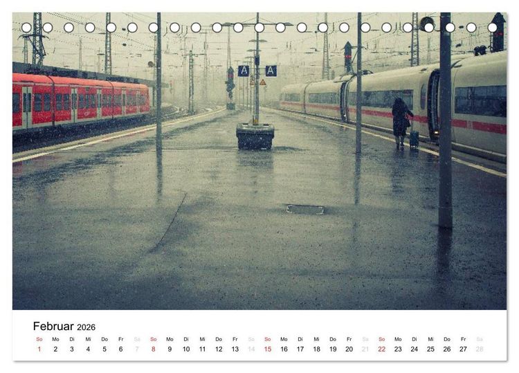 Produktbild: Auf eisernen Wegen - Faszination Bahn (Tischkalender 2026 DIN A5 quer), CALVENDO Monatskalender