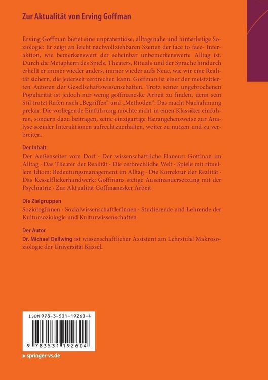 Produktbild: Zur Aktualit&auml;t von Erving Goffman