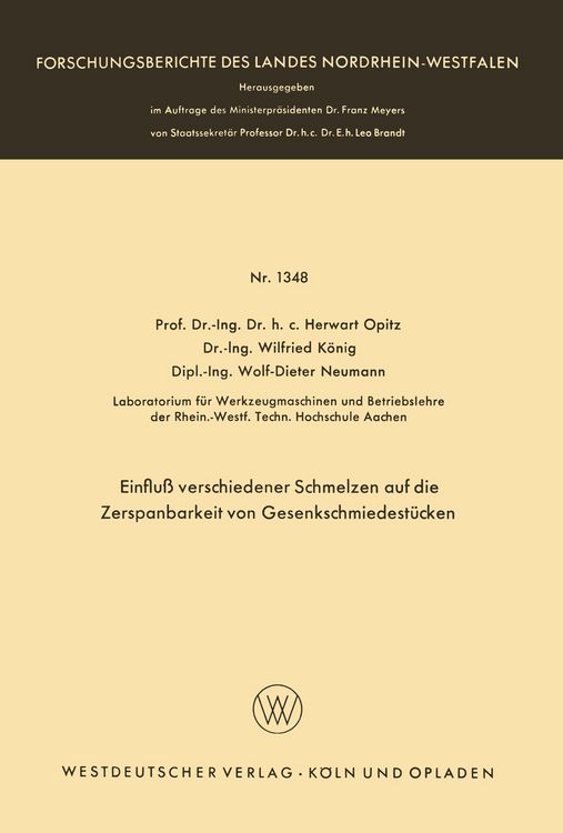 Produktbild: Einflu&szlig; verschiedener Schmelzen auf die Zerspanbarkeit von Gesenkschmiedest&uuml;cken