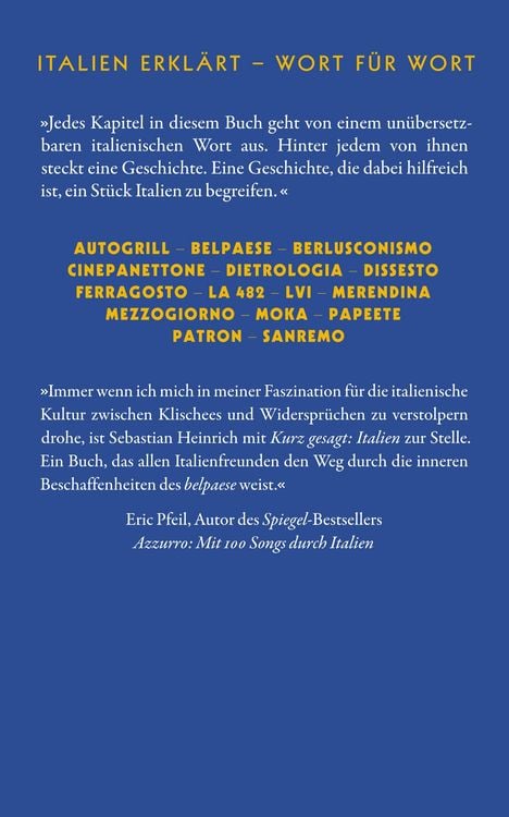 Produktbild: Kurz gesagt: Italien