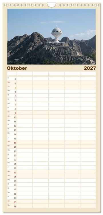 Produktbild: Familienplaner 2027 - Faszinierender Oman mit 5 Spalten (Wandkalender, 21 x 45 cm) CALVENDO