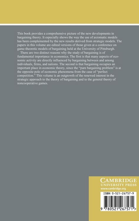 Produktbild: Game-Theoretic Models of Bargaining