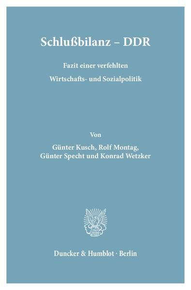 Produktbild: Schlu&szlig;bilanz &ndash; DDR.