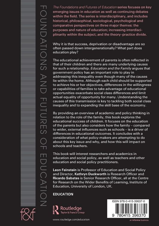Produktbild: Education and the Family