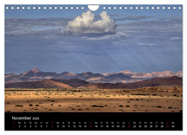 Produktbild: Das Licht Namibias (Wandkalender 2026 DIN A4 quer), CALVENDO Monatskalender