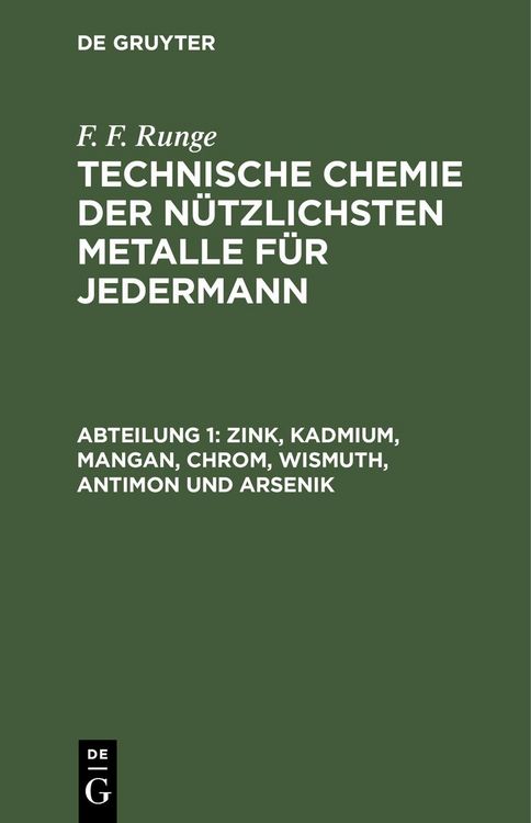 Produktbild: Zink, Kadmium, Mangan, Chrom, Wismuth, Antimon und Arsenik