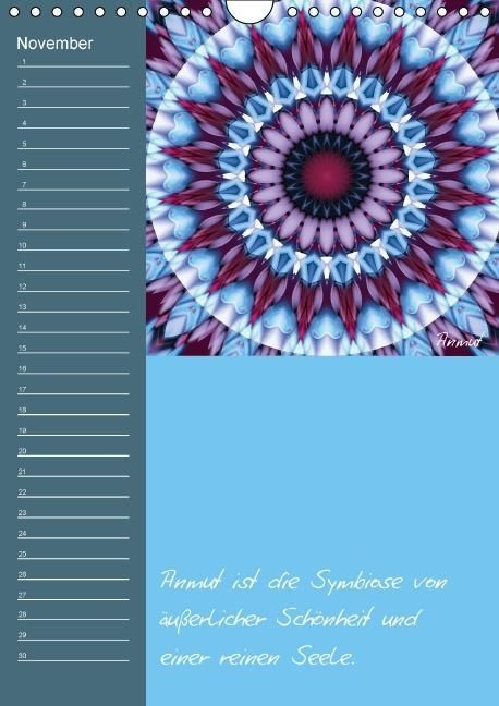 Produktbild: Mandala - Spiegel der Seele / immerw&auml;hrender Geburtstagskalender (Wandkalender immerw&auml;hrend DIN A4 hoch)
