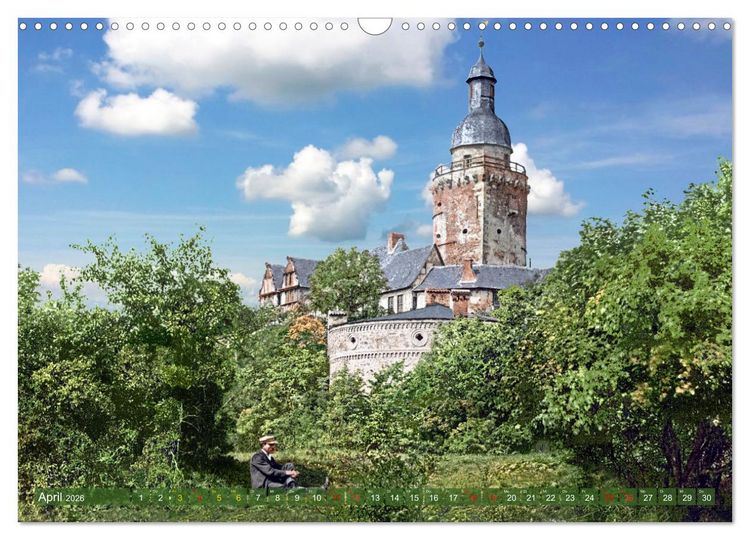 Produktbild: Sachsen-Anhalt - Orte zur Kaiserzeit in Farbe - Fotos restauriert und koloriert (Wandkalender 2026 DIN A3 quer), CALVENDO Monatskalender