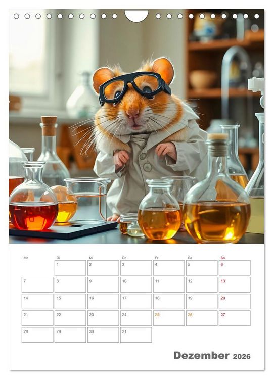 Produktbild: School Hamster - Eifrige KI Hamster pr&auml;sentieren ihre Hamsterschule (Wandkalender 2026 DIN A4 hoch), CALVENDO Monatskalender