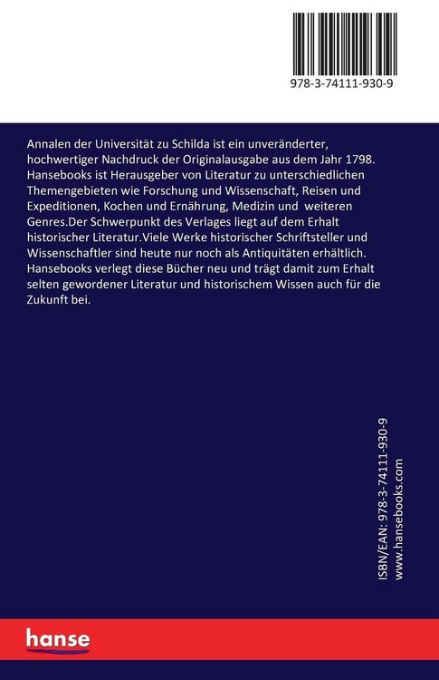 Annalen der Universität zu Schilda