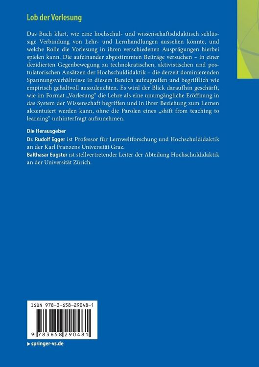 Produktbild: Lob der Vorlesung