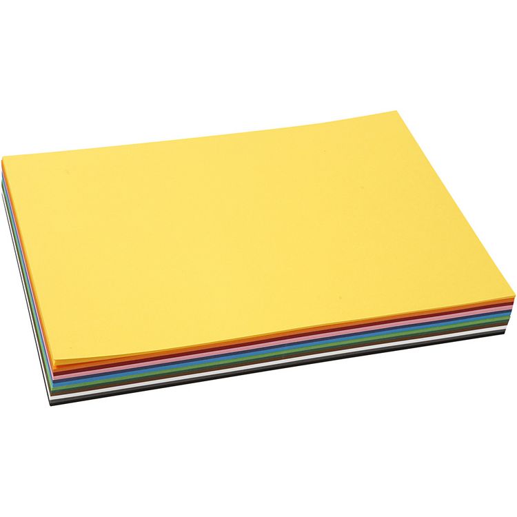 Produktbild: Creativ Company Farbkarton, A4, Blatt 210x297 mm, 180 g, sortierte Farben, 1200 Blatt sortiert