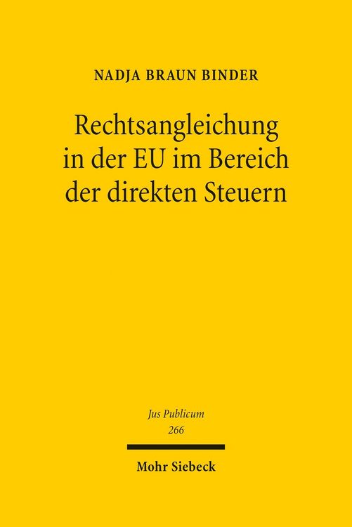 Produktbild: Rechtsangleichung in der EU im Bereich der direkten Steuern