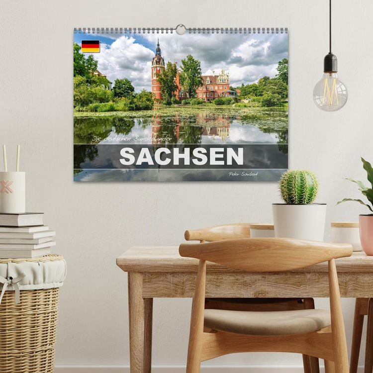 Produktbild: Die deutschen Bundesl&auml;nder - Sachsen (Wandkalender 2026 DIN A3 quer), CALVENDO Monatskalender