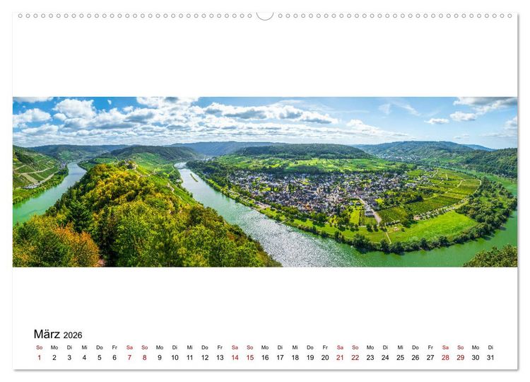 Produktbild: Mosel im Panorama (hochwertiger Premium Wandkalender 2026 DIN A2 quer), Kunstdruck in Hochglanz