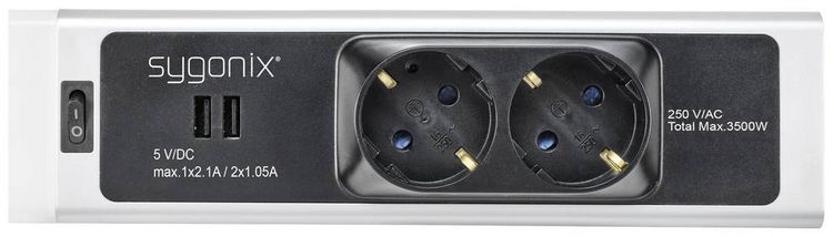 Produktbild: Sygonix LED-Unterbauleuchte SMD LED 18W Neutralwei&szlig; Silber, Wei&szlig;
