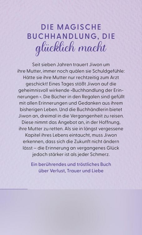 Produktbild: Die Buchhandlung der Erinnerungen