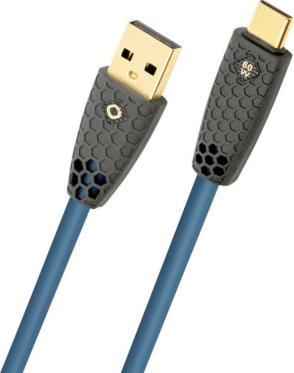 Produktbild: Oehlbach USB-Kabel USB-C&reg; Stecker, USB-A Stecker 2 m Petrol Geflechtschirm, TPE-Mantel D1C9579