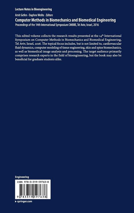 Produktbild: Computer Methods in Biomechanics and Biomedical Engineering
