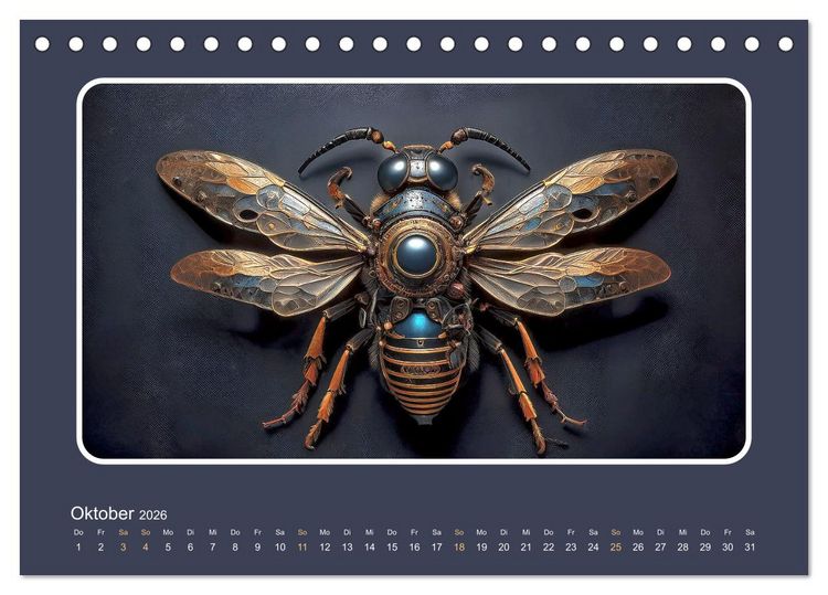 Produktbild: Roboterinsekten (Tischkalender 2026 DIN A5 quer), CALVENDO Monatskalender