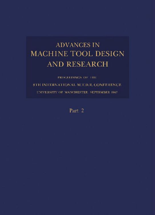 Produktbild: Advances in Machine Tool Design and Research 1967